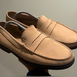 Tod's Beige Leather Loafers